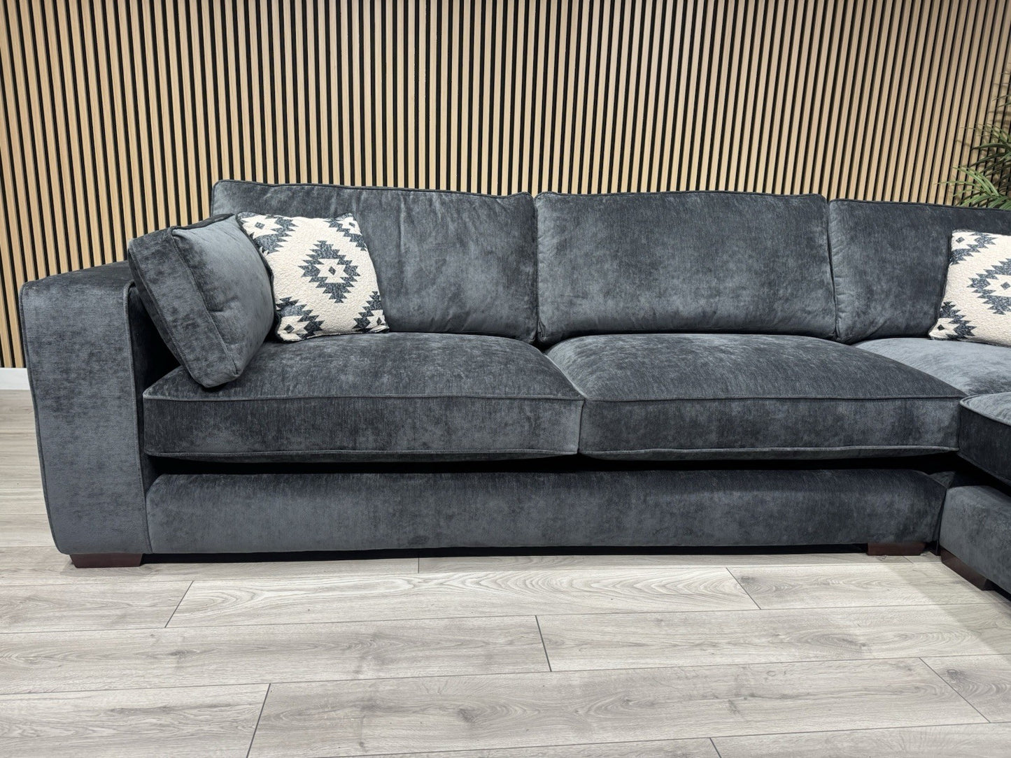 Sofology CAVALLI Style Fabric Small 3 Corner 1.5 Sofa, Slate - RRP £4,499
