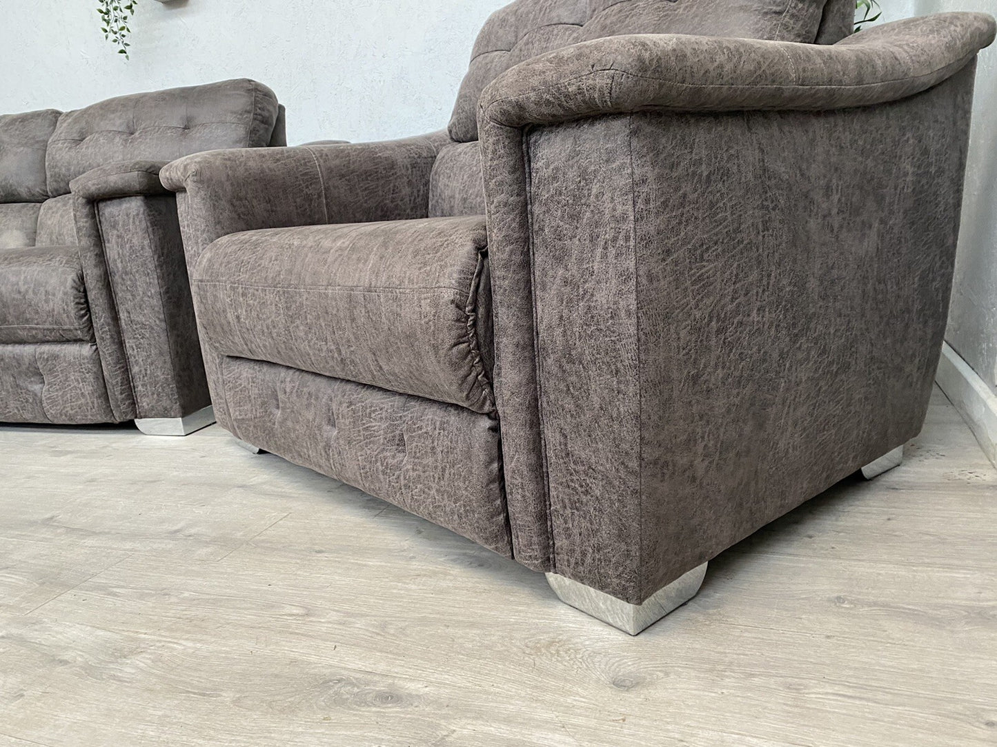 DFS - La-Z-Boy HOLLYWOOD Fabric 3 Seater Manual Recliner Sofa + Cuddler Armchair