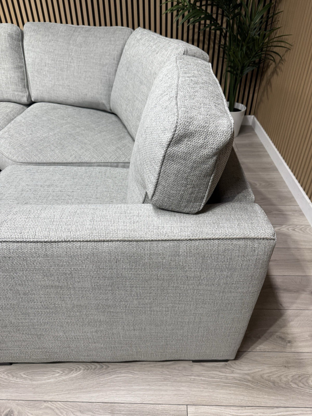 Furniture Village ELORA Fabric RHF Corner Sofa + Large Footstool - RRP £3,490