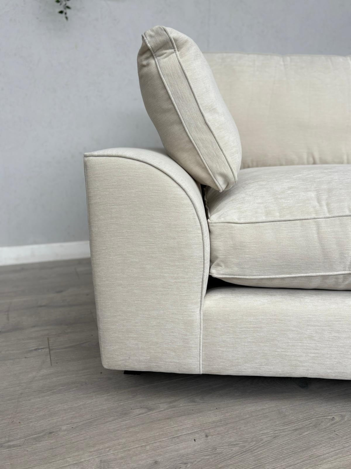 NEXT - STAMFORD Large 3 Seater Grand Sit Sofa, Fine Chenille Oyster - RRP £1,450