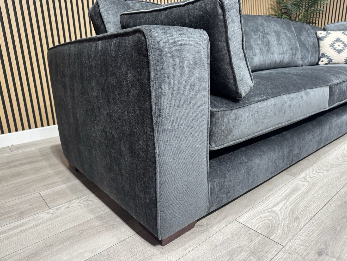 Sofology CAVALLI Style Fabric Small 3 Corner 1.5 Sofa, Slate - RRP £4,499