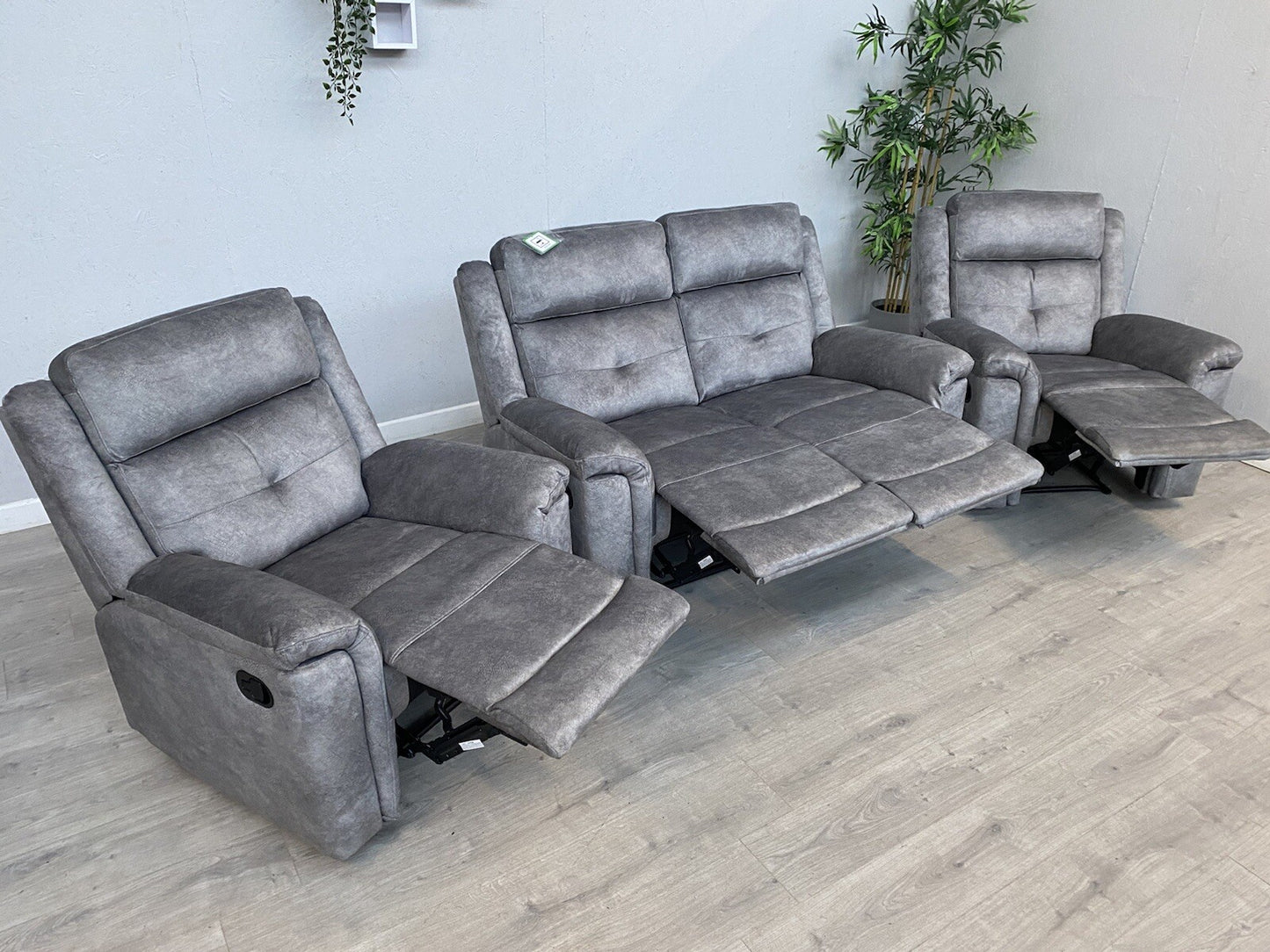 DFS - CASIMIR Style Fabric 2 Seater Sofa + 2 x Armchairs, Recliners - RRP £2,297