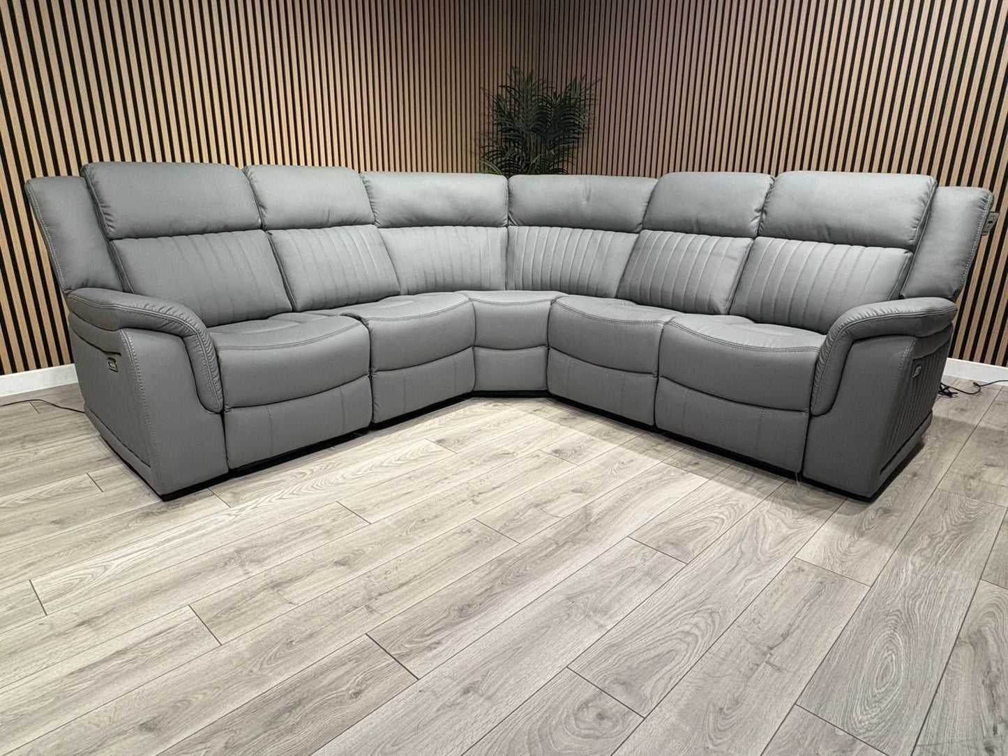 DOMINO Leather Modular Corner Sofa Set, Power Recliners - RRP £2,995