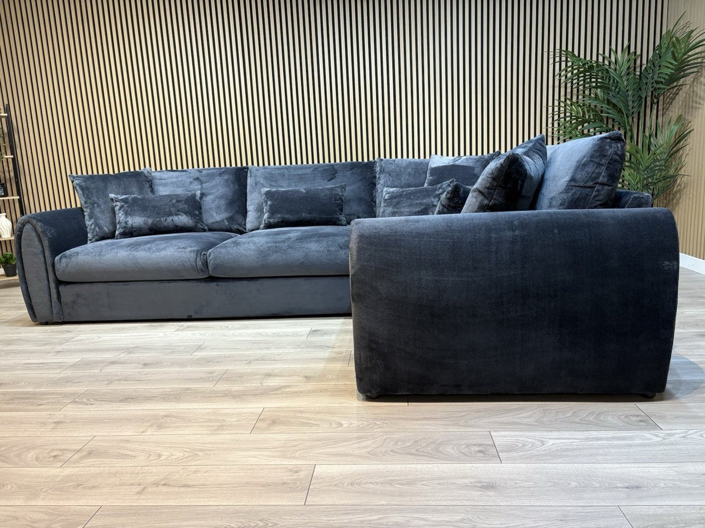 Sofology MARBLE ARCH Style Fabric RHF Corner Sofa, Black - RRP £3,599