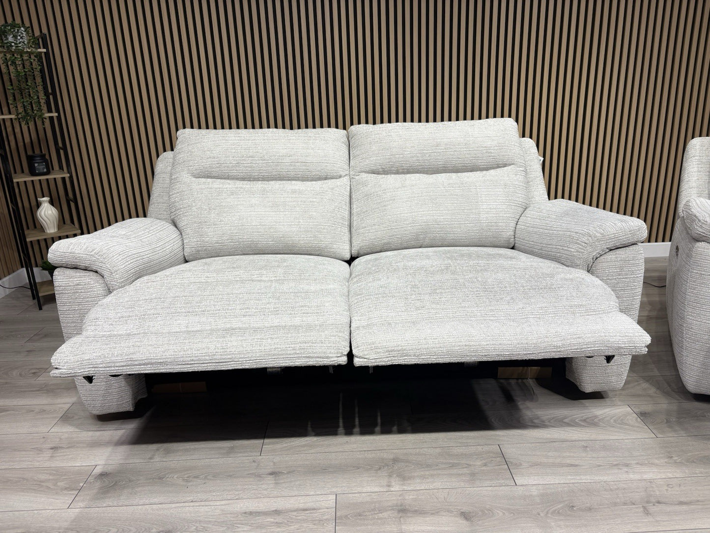 NAVONA 3 Seater + 2 Seater Fabric Sofa Set, Power Recliners - RRP £3,298