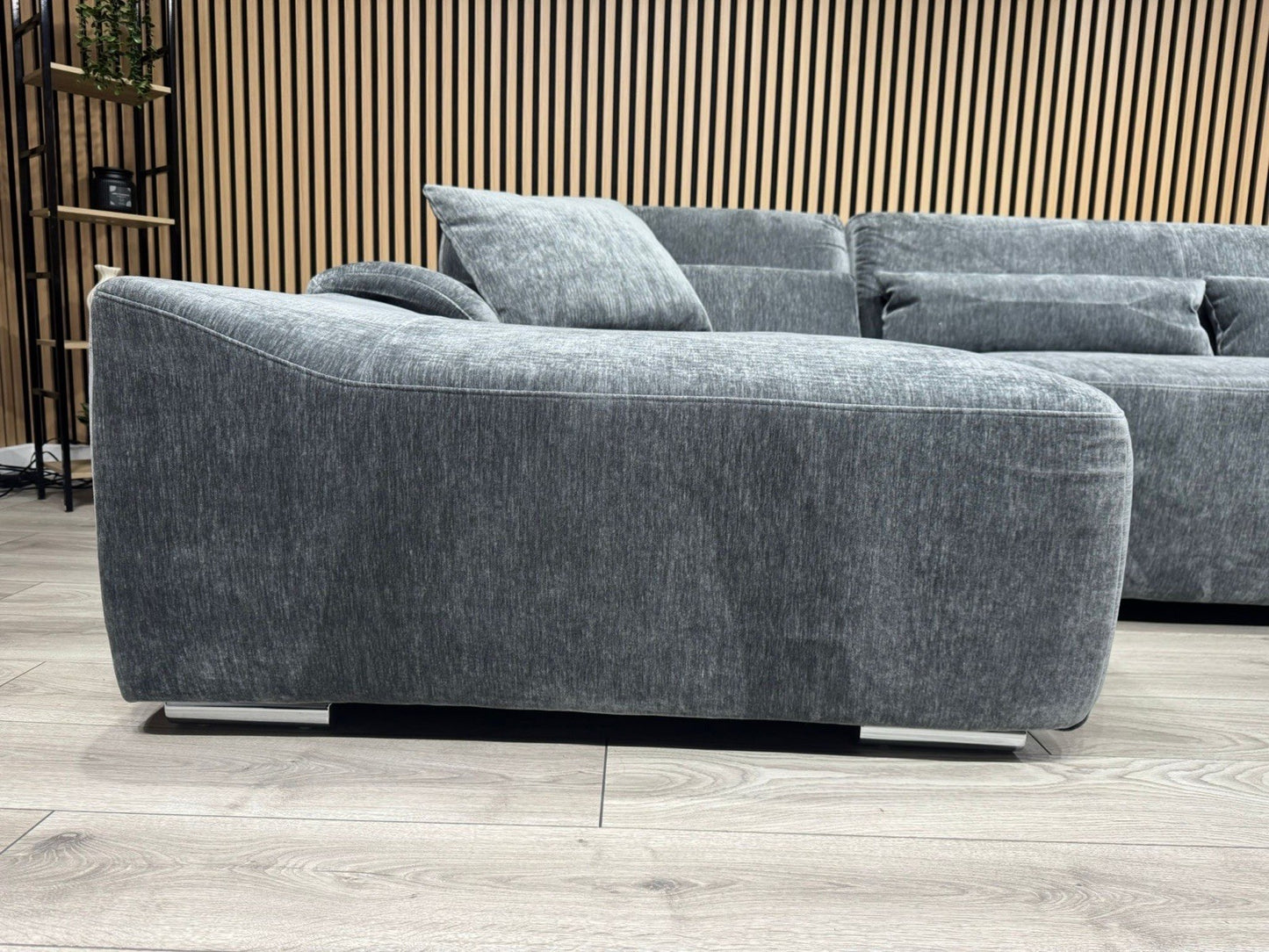 MODENA Large Fabric LHF Open End Chaise Corner Sofa - RRP £2,499