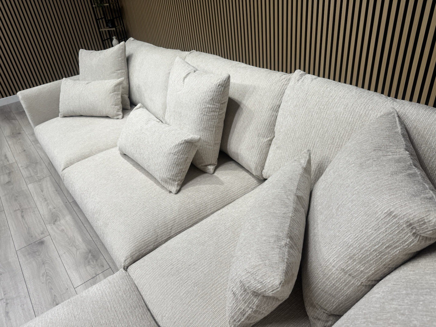 Sofology MARBLE ARCH Style Fabric RHF Corner Sofa, Cream - RRP £3,599