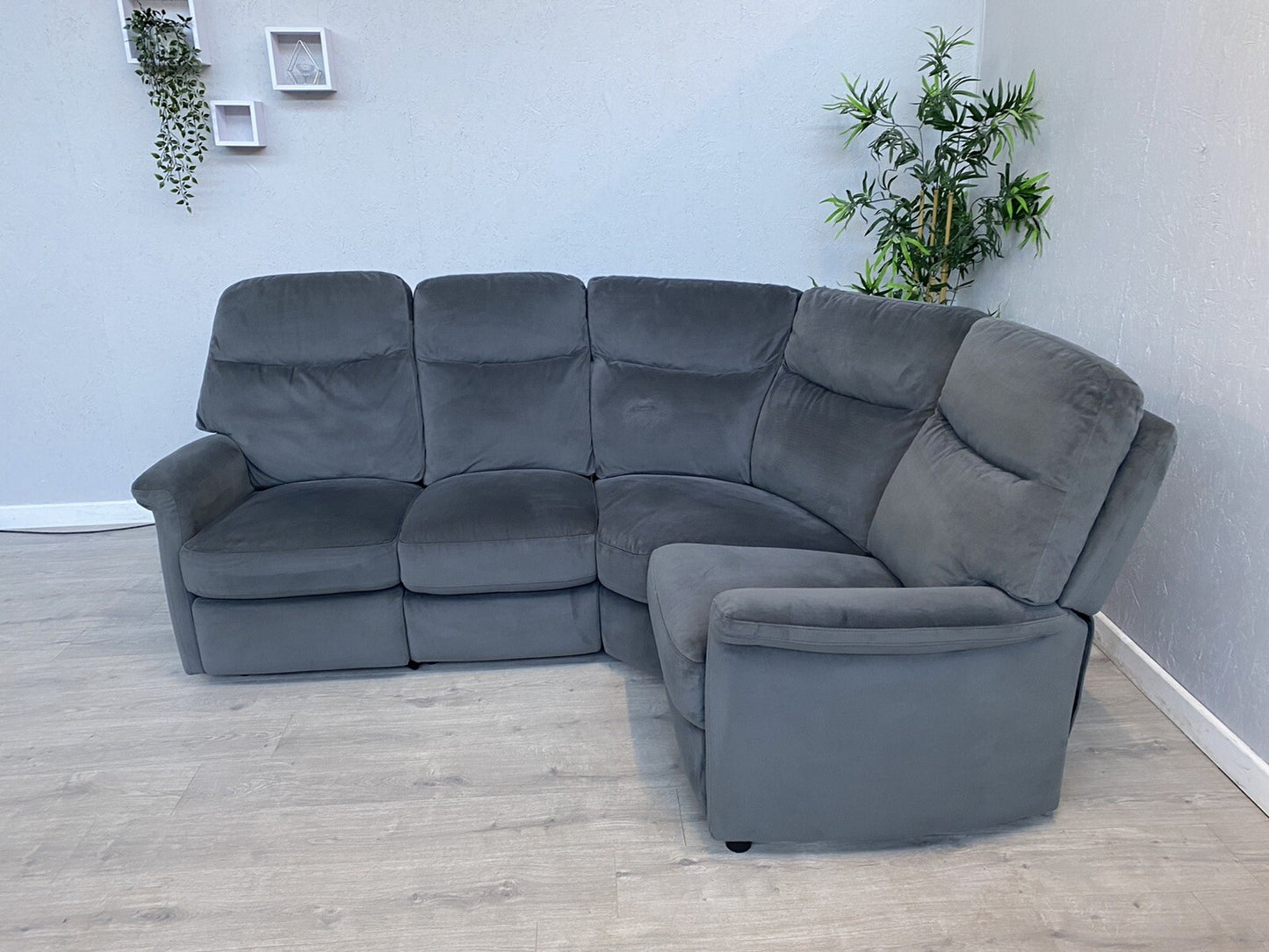 Furniture Village LILLE Fabric Compact Corner Sofa, Power Recliner - RRP £1,895