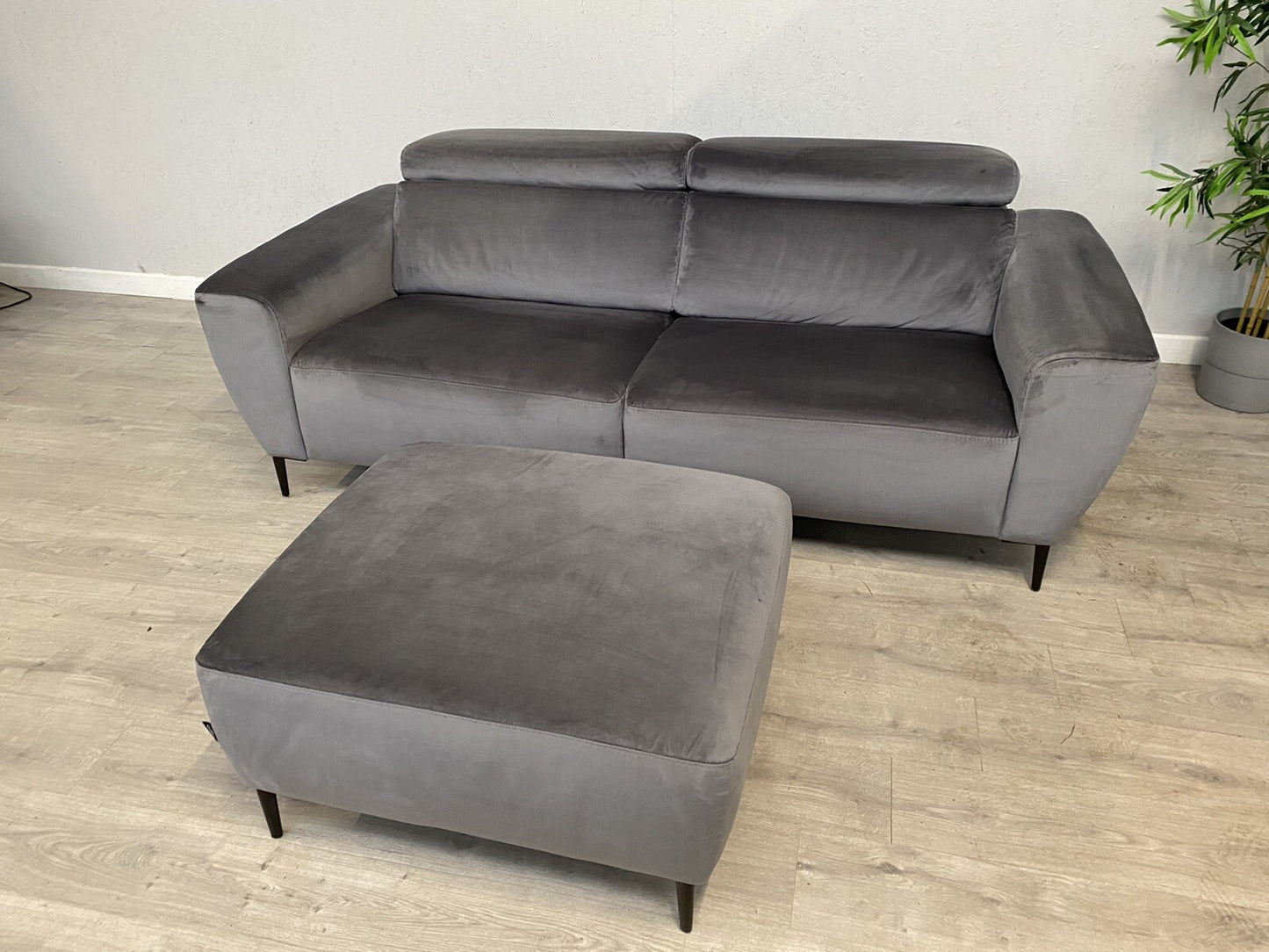 Furniture Village Nicoletti MILANO Fabric 3 Seater Sofa + Footstool - RRP £4,090
