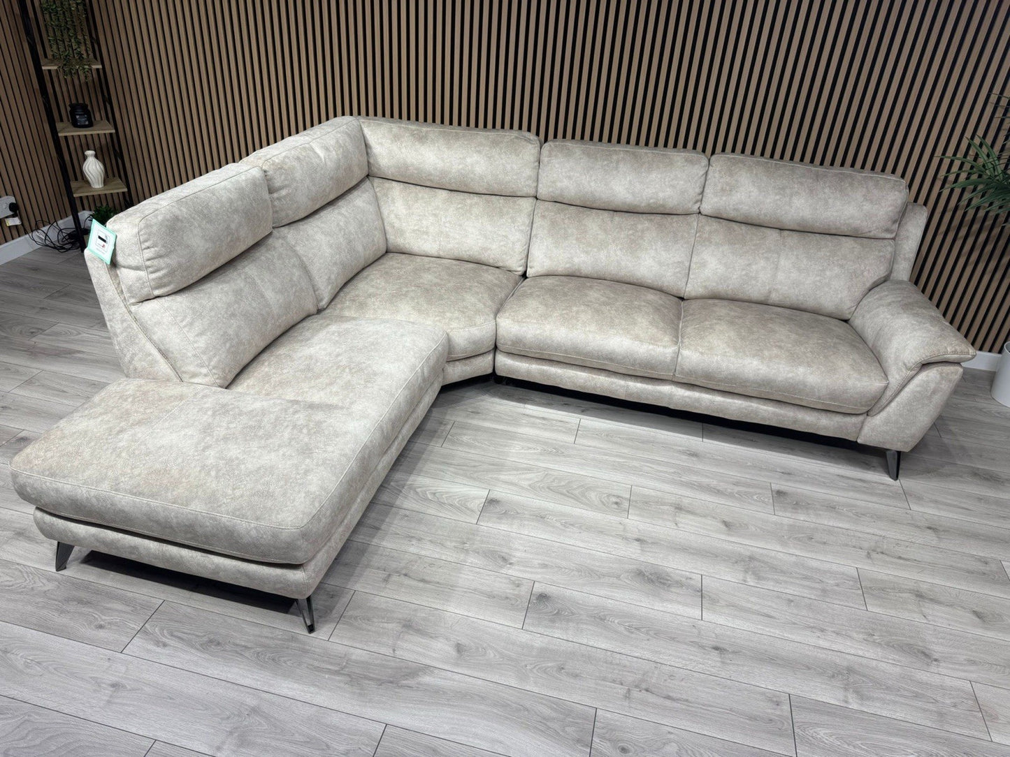 Furniture Village CONTEMPO Fabric LHF Open End Chaise Corner Sofa - RRP £2,295
