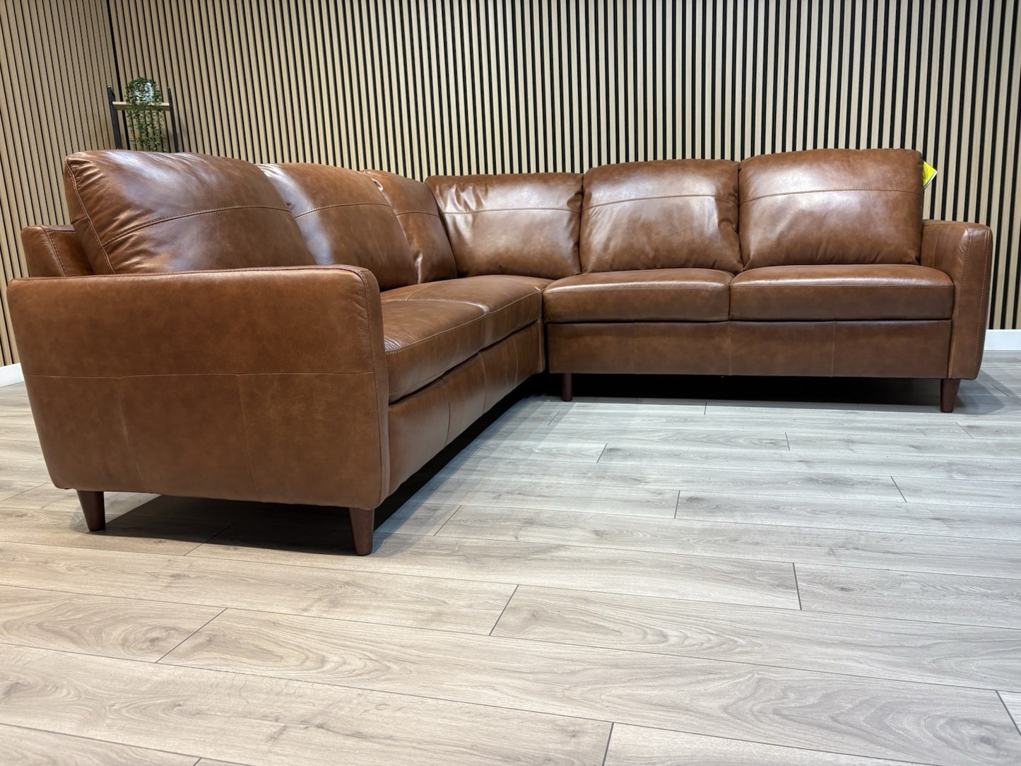 John Lewis BAILEY Style Leather 2 Corner 2 Sofa, Tan - RRP £3,679