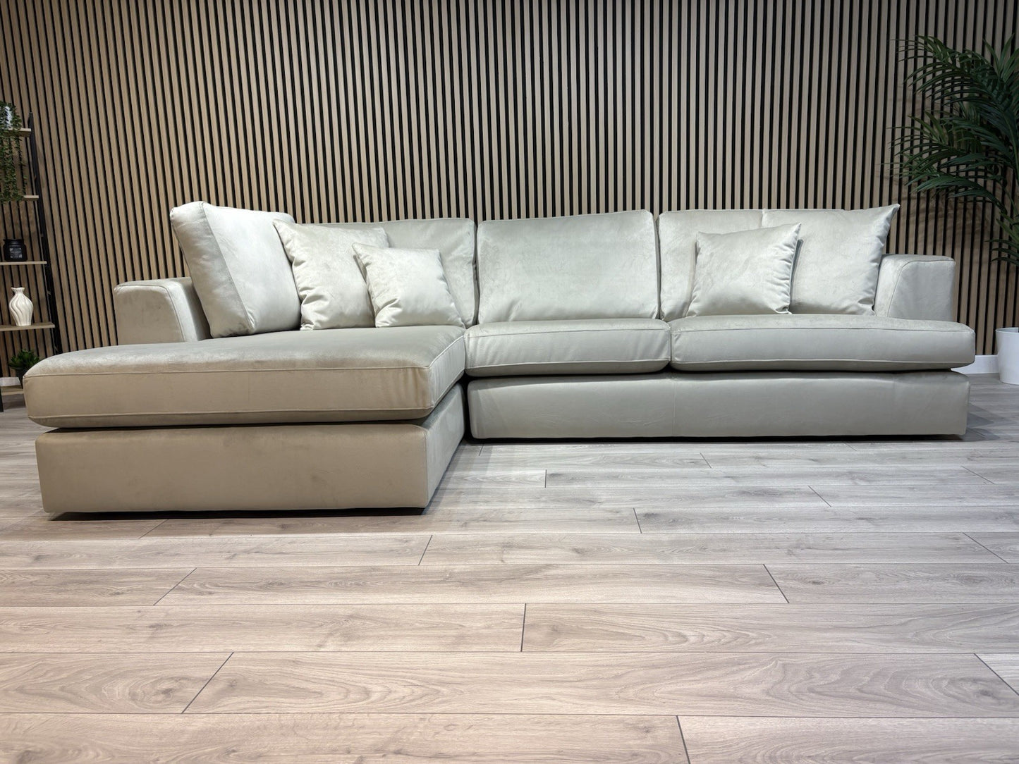 NEXT - STRATUS Fabric LHF Corner Chaise Sofa + Footstool - RRP £2,698