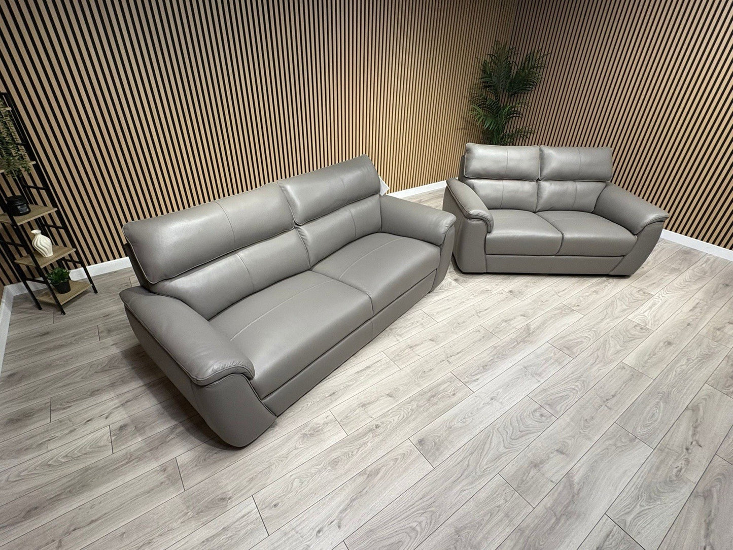 MISSOURI Style Leather 3 Seater + 2 Seater Sofa Set - RRP £3,190