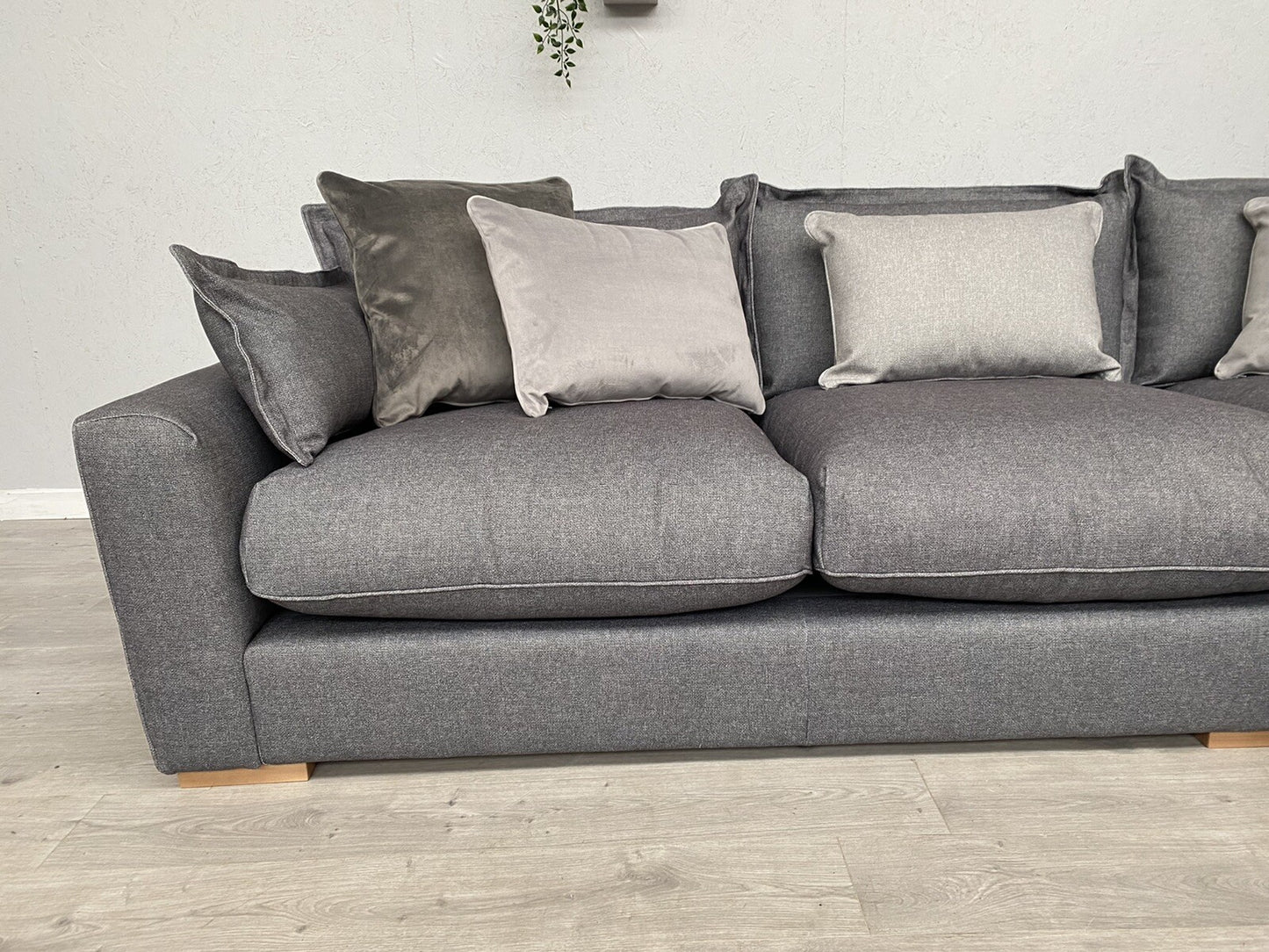 Sofology - GAIA Fabric RHF Open End Corner Sofa, Grey Slate Mix - RRP £3,499