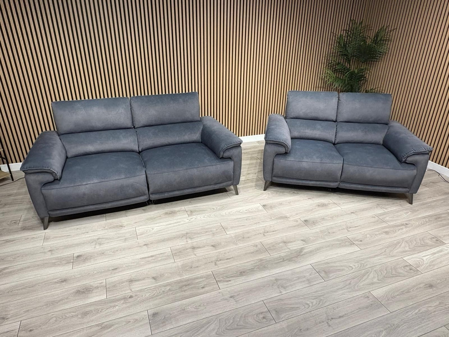 Furniture Village MOET Style Fabric 3 + 2 Seater Power Sofa Set - RRP £3,890