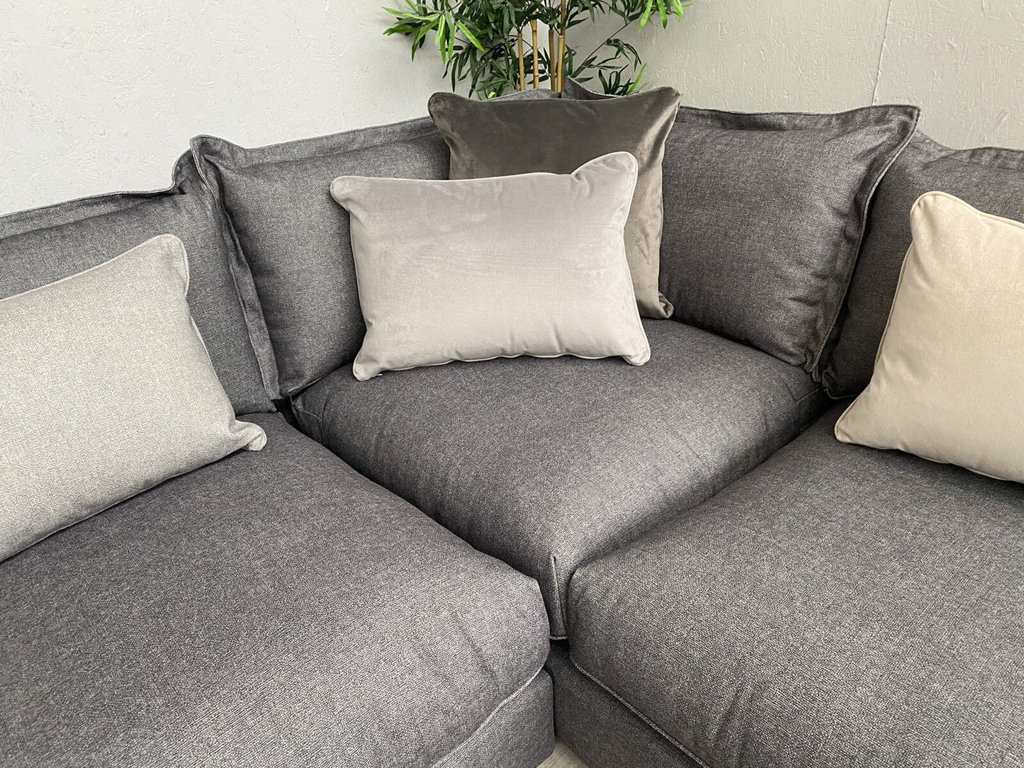 Sofology - GAIA Fabric RHF Open End Corner Sofa, Grey Slate Mix - RRP £3,499