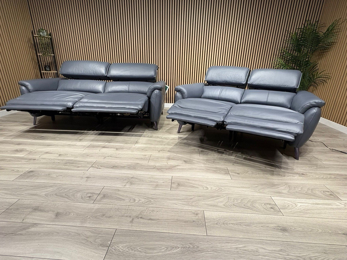 Furniture Village JUDE Style Leather 3 + 2 Seater Power Sofa Set - RRP £4,690