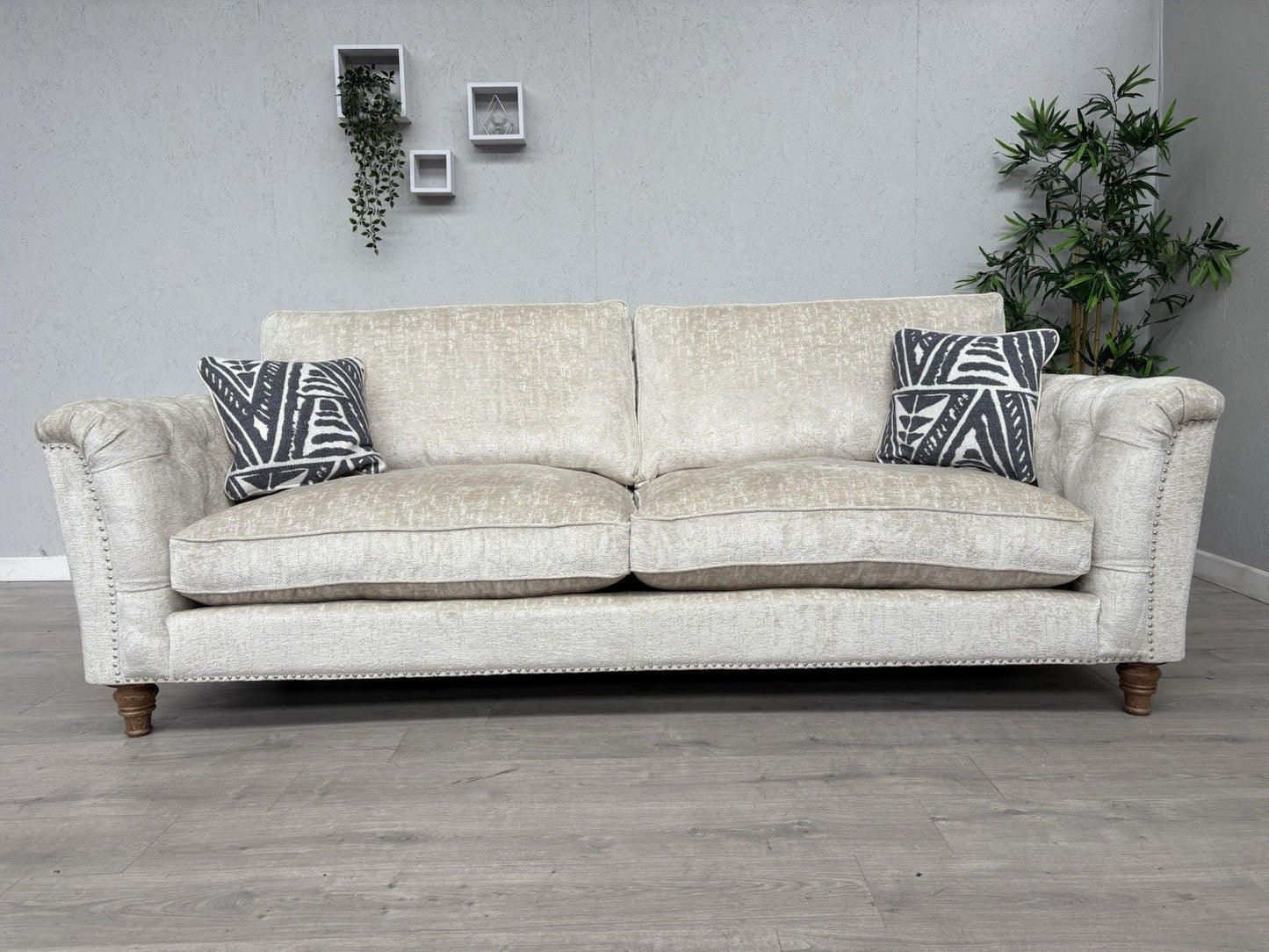 Westbridge - LUCILLE Extra Large Fabric 4 Seater Sofa, Oyster - RRP £2,695