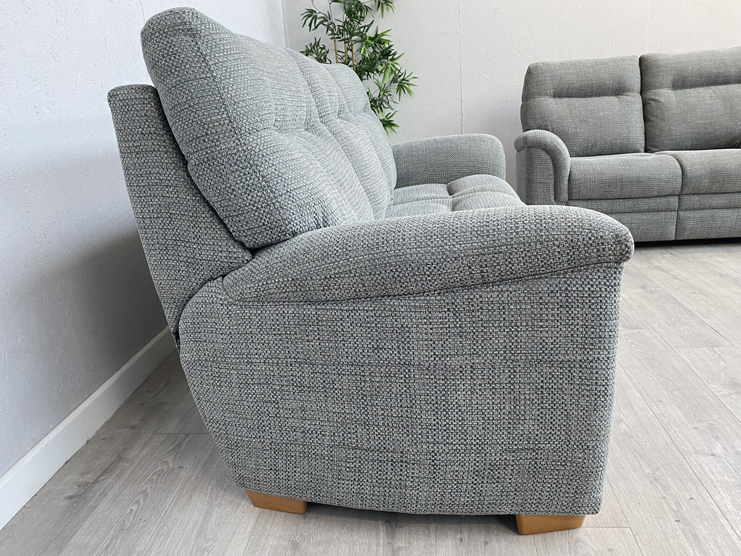 Parker Knoll - HUDSON 23 Fabric 3 Seater + 2 Seater Sofas + Stool - RRP £5,215