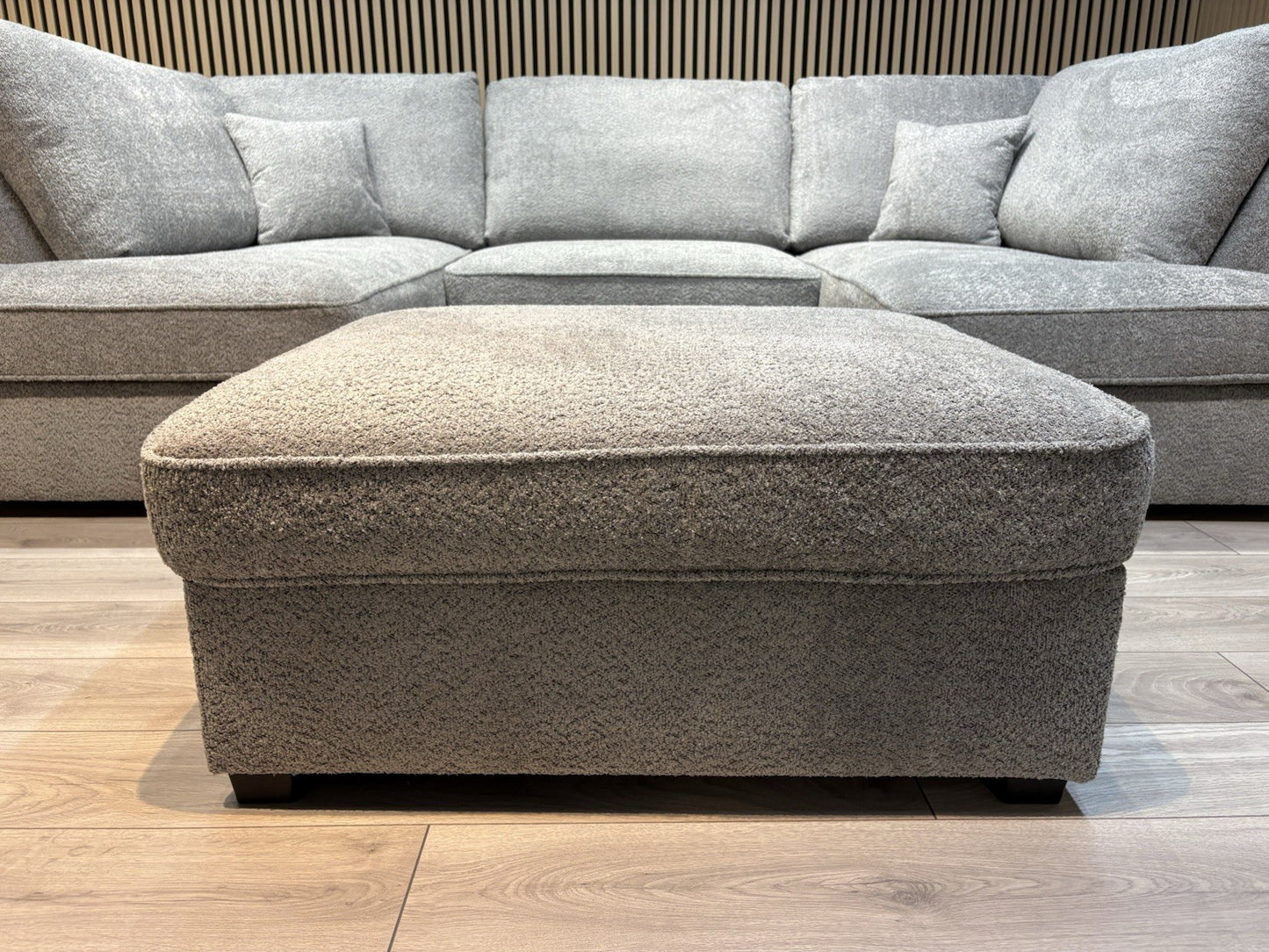 CARNABY Premium Fabric U Shaped Corner Chaise Sofa + Footstool - RRP £1,999