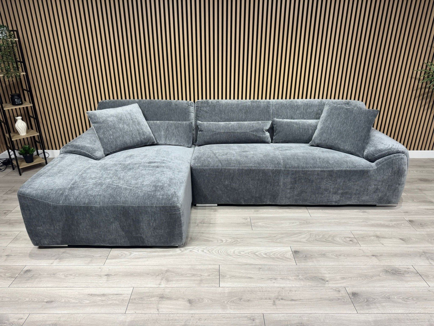 MODENA Large Fabric LHF Open End Chaise Corner Sofa - RRP £2,499