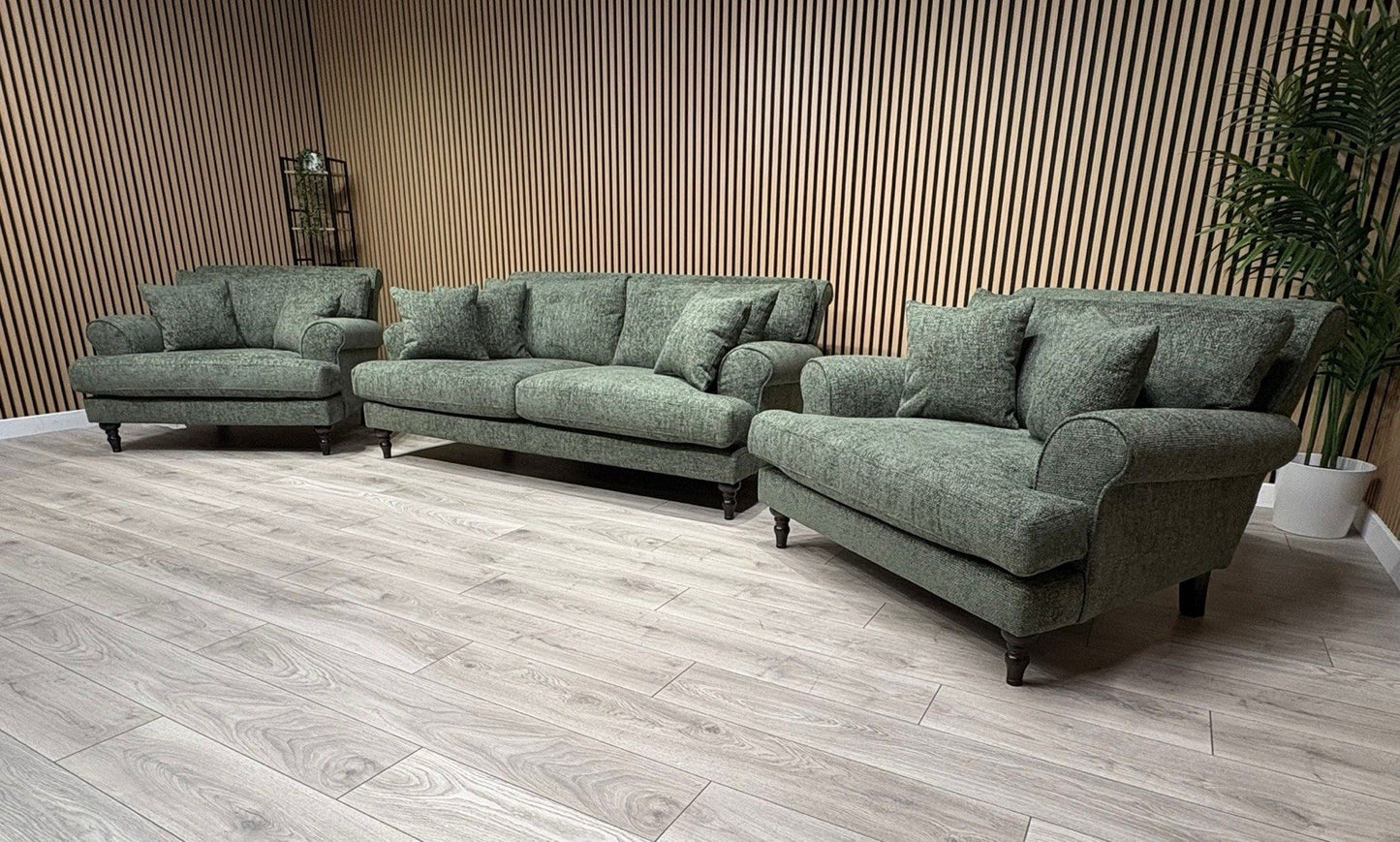 Laura Ashley LYNDEN Style Fabric 3 Seater Sofa + 2 x Armchairs Set - RRP £3695