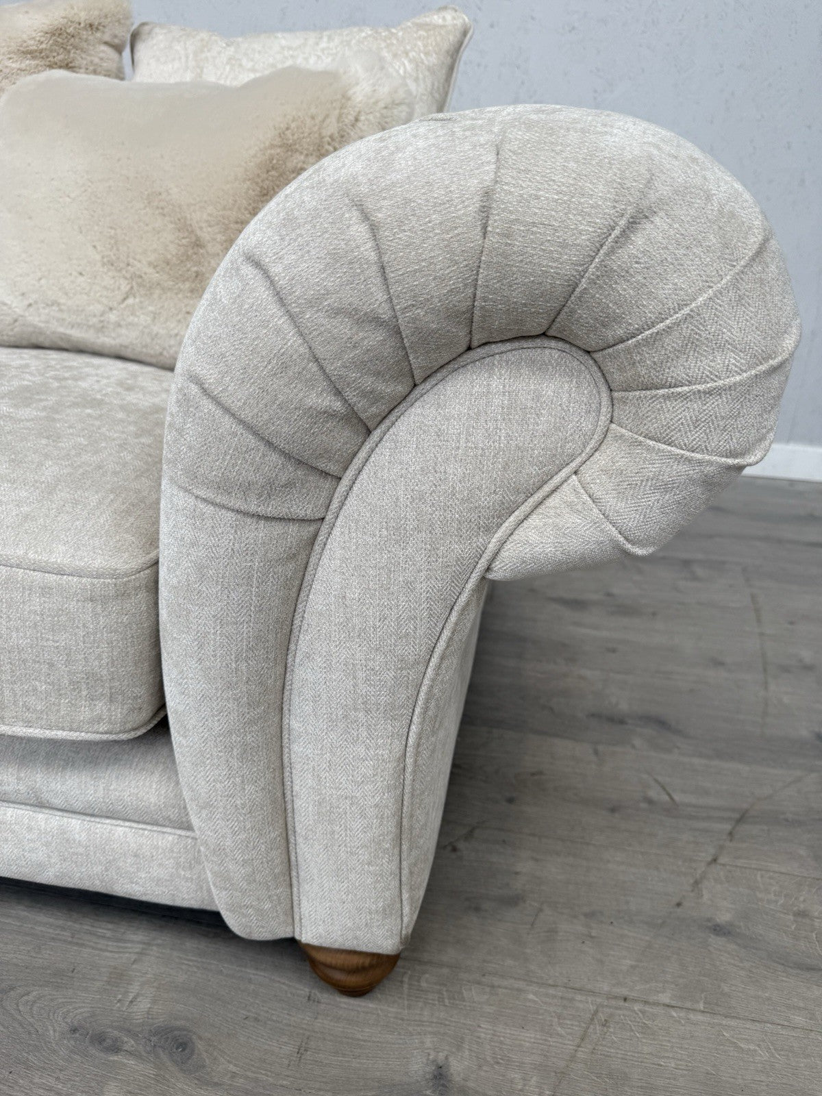 Furniture Village BLENHEIM Fabric 2 Seater Sofa Scatter Back Ivory - RRP £2495