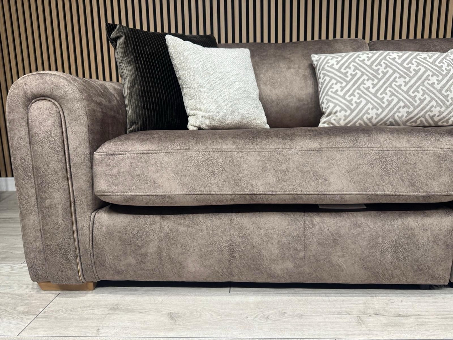 DEVINE Glamour Large Fabric 4 Seater Sofa + Love Chair Armchair - RRP £2,398