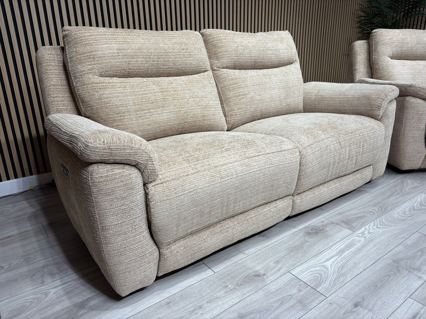 DFS NAVONA 3 Seater + 2 Seater Fabric Sofa Set, Power Recliners - RRP £3,298