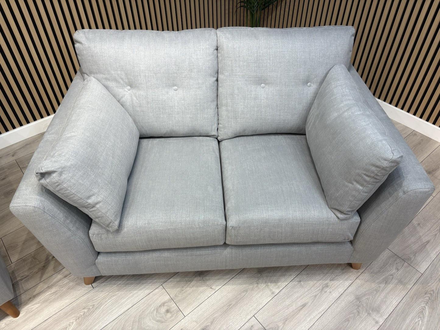 John Lewis ALFIE Fabric 2 x Small 2 Seater Sofa Set, Light Grey - RRP £1,598