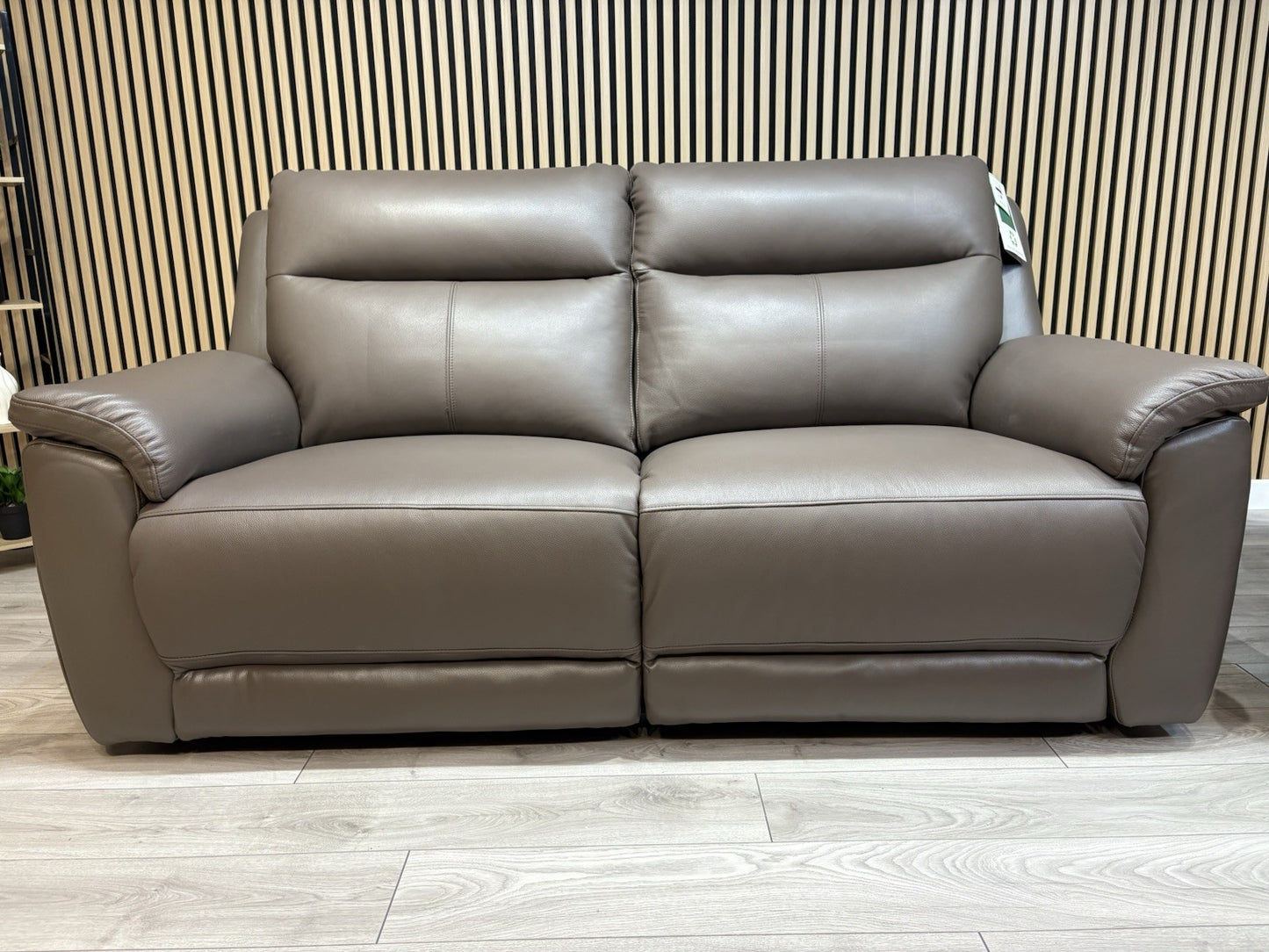 NAVONA 3 Seater + 2 Seater Leather Sofa Set, Power Recliners - RRP £3,498