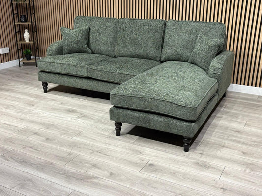 Laura Ashley LYNDEN Style Fabric 3 Seater RHF Chaise Corner Sofa - RRP £2625