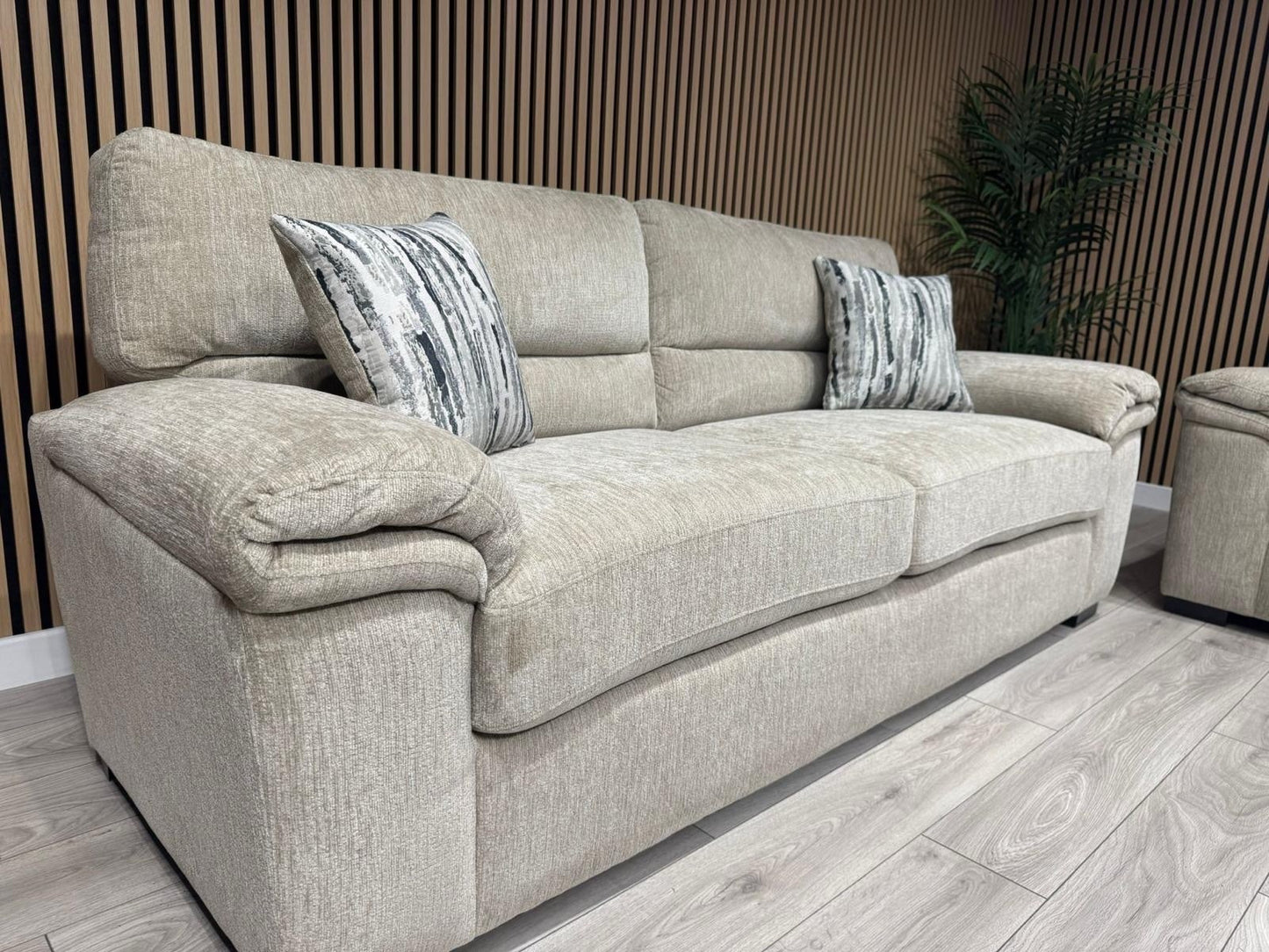 DFS Sample - DEXTER 3 Seater + 2 Seater Sofa Set, Formal Back - RRP £1,898