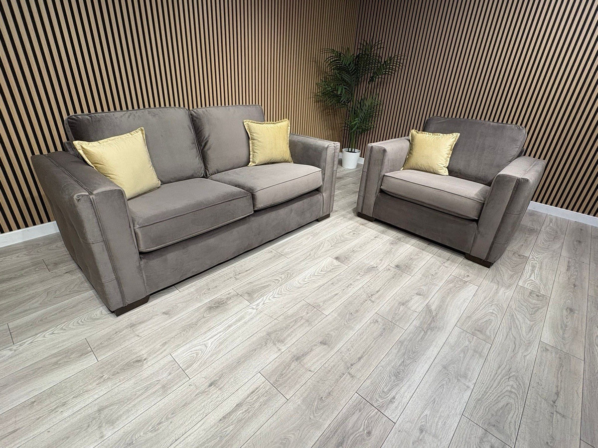 NEXT Sample Fabric 3 Seater Sofa + Love Chair Set - RRP £2498