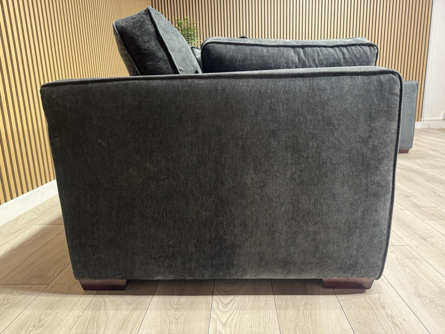 Sofology CAVALLI Style Fabric Small 3 Corner 1.5 Sofa, Slate - RRP £4,499