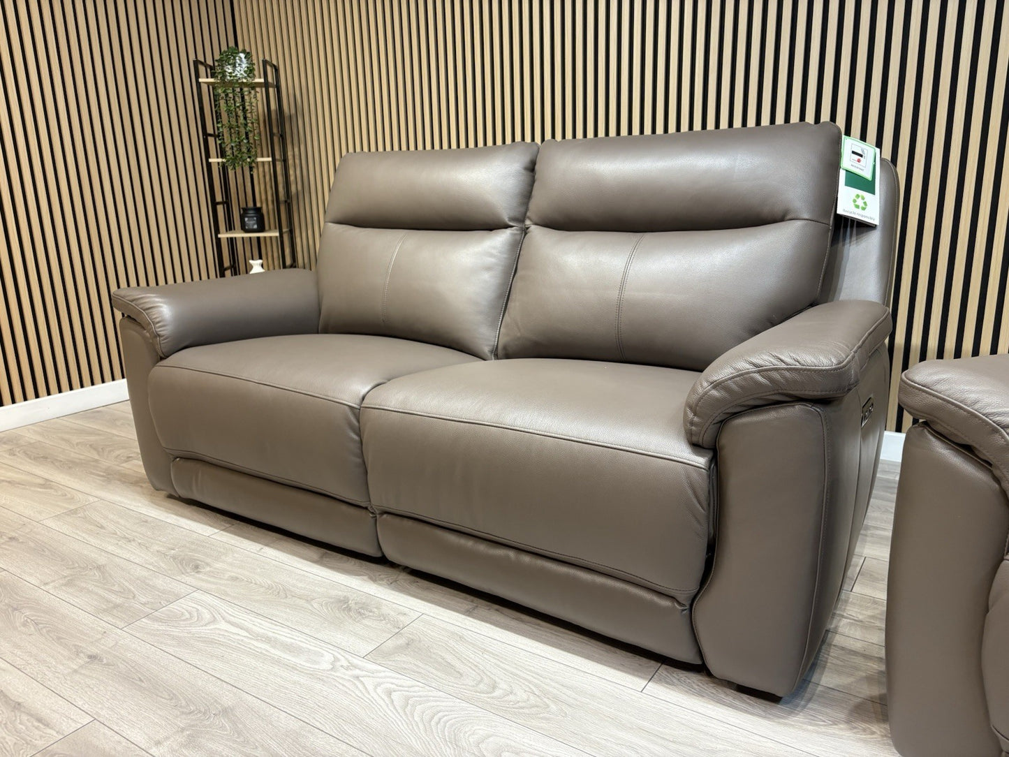 NAVONA 3 Seater + 2 Seater Leather Sofa Set, Power Recliners - RRP £3,498