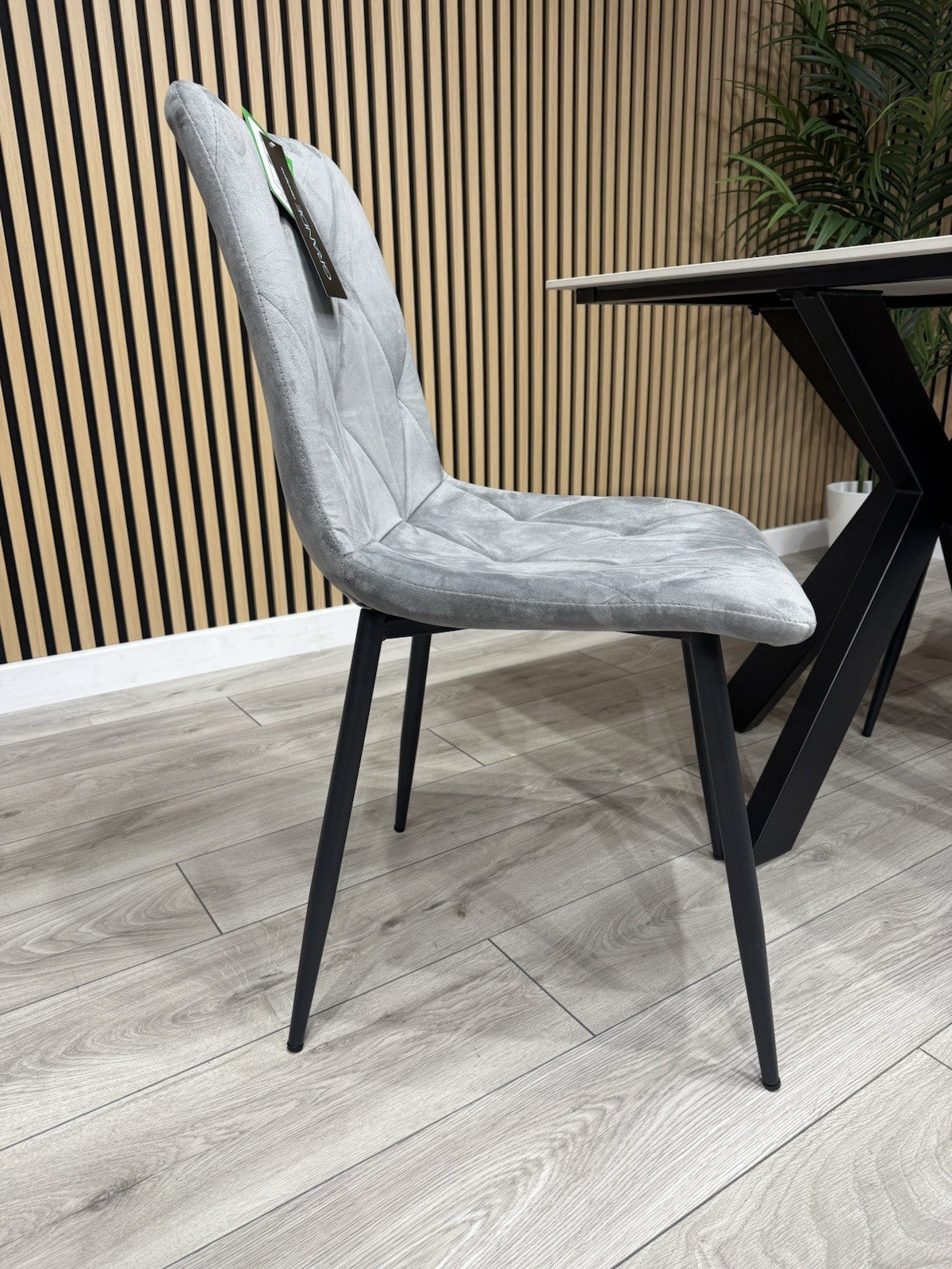 NEXT Sample - CRETE Marble Effect Square Dining Table + 2 x Chairs. RRP £1,099