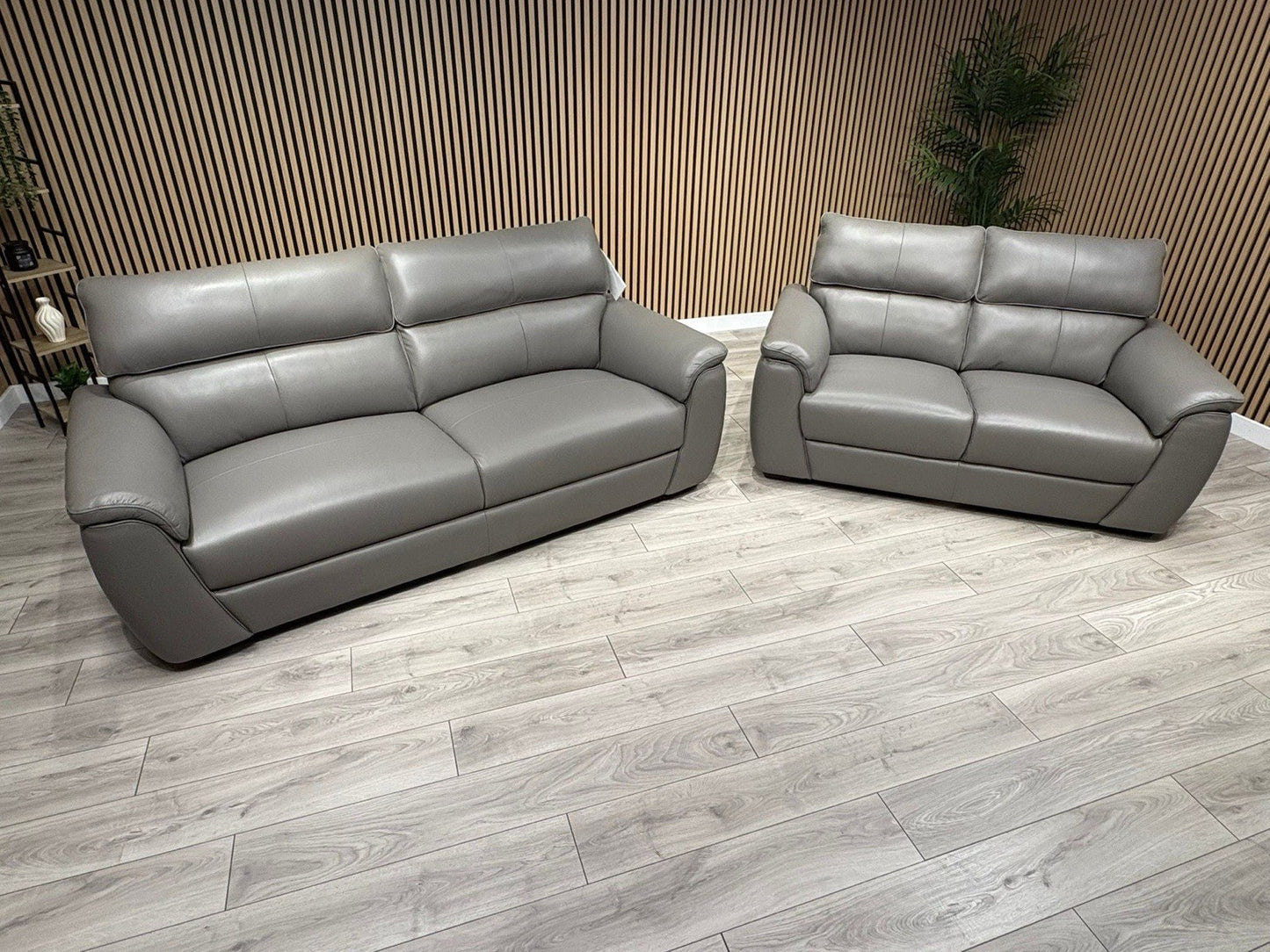 MISSOURI Style Leather 3 Seater + 2 Seater Sofa Set - RRP £3,190