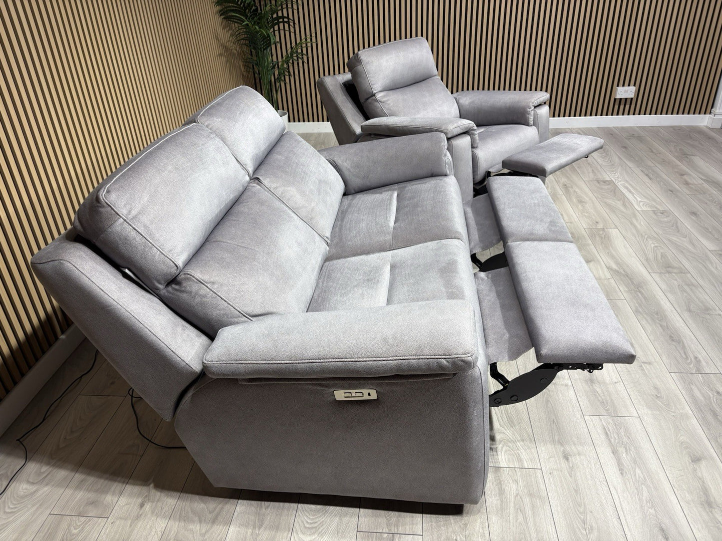 G Plan THORNBURY Fabric 2 Seater Sofa + Armchair, Power Recliners - RRP £5,940