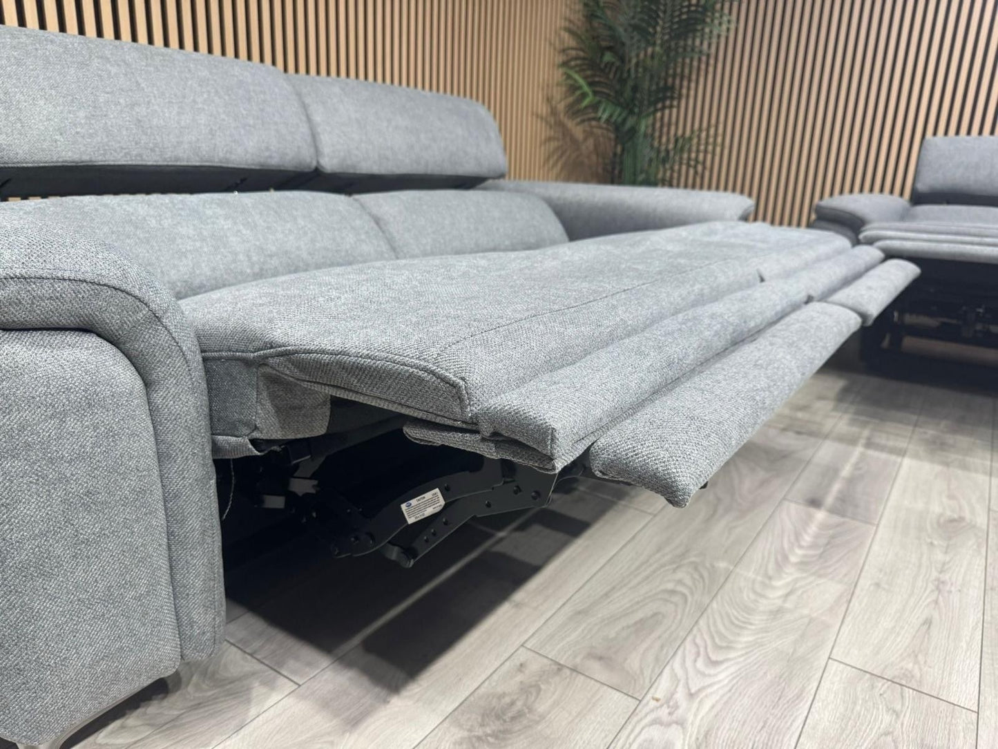 DFS Sample - SAN MATEO Style Fabric 3 + 2 Seater Power Sofa Set - RRP £3,098