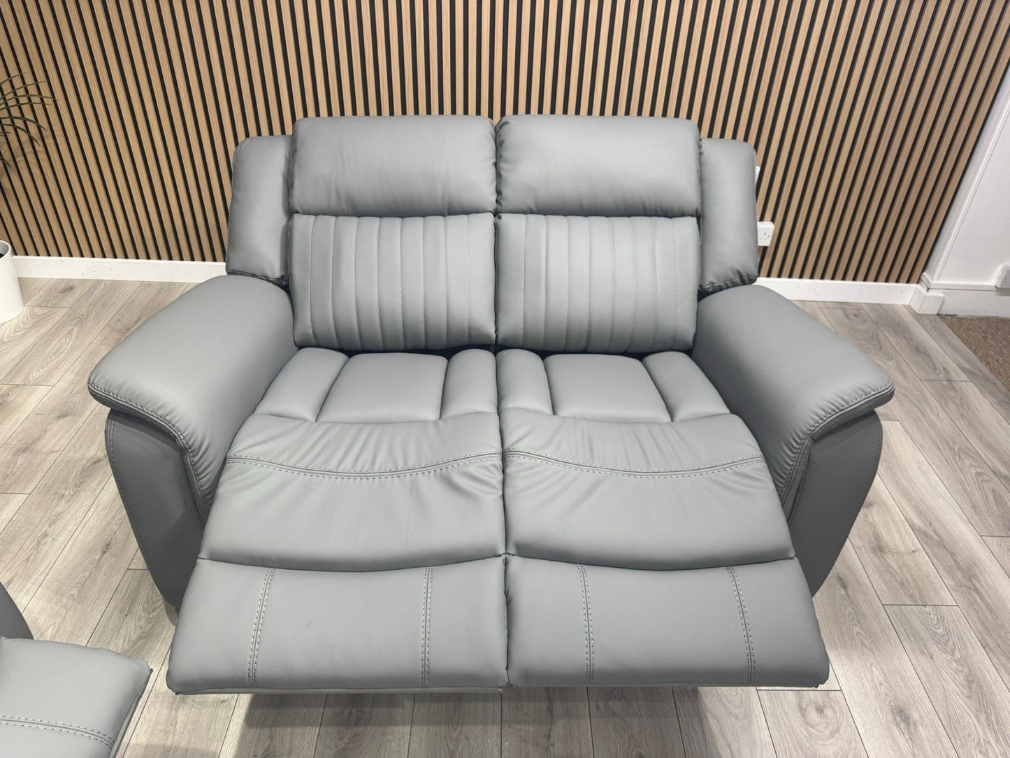 DOMINO 3 Seater + 2 Seater Leather Sofa Set, Power Recliners - RRP £2,995