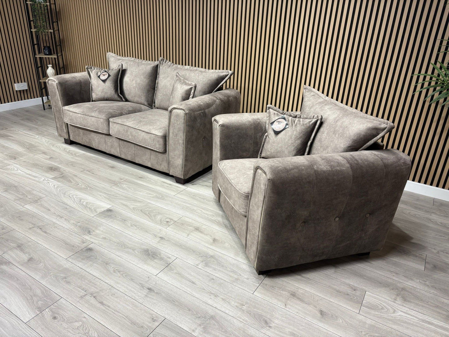 DFS - CHERISHED Style 2 Seater Sofa + Armchair Set, Formal Back - RRP £2,148