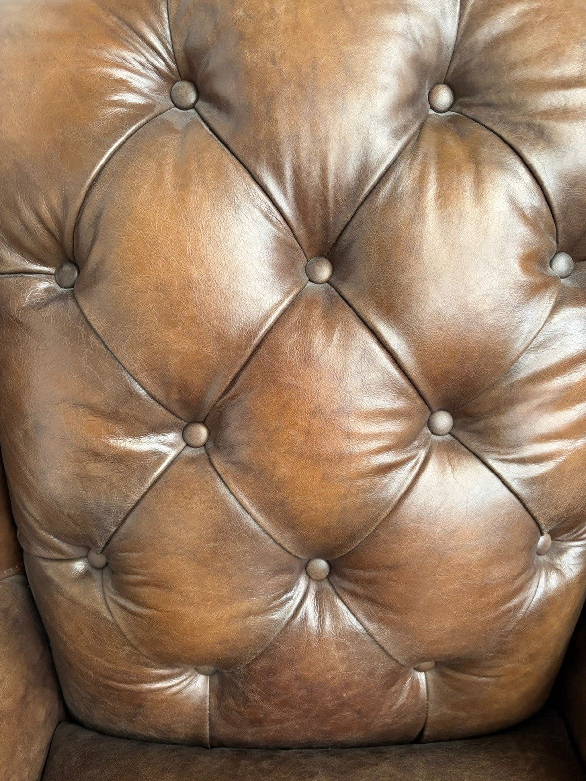 F. Village - At The Helm SHACKLETON Leather Chesterfield Wing Chair - RRP £1795