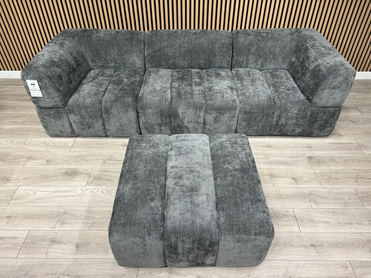 Taskers KIRWIN Large Fabric 3 Seater Sofa + Footstool - RRP £2,999