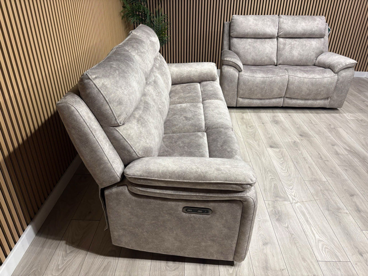 Furniture Village Fabric Power Recliner 3 Seater + 2 Seater Sofa Set - RRP £2590