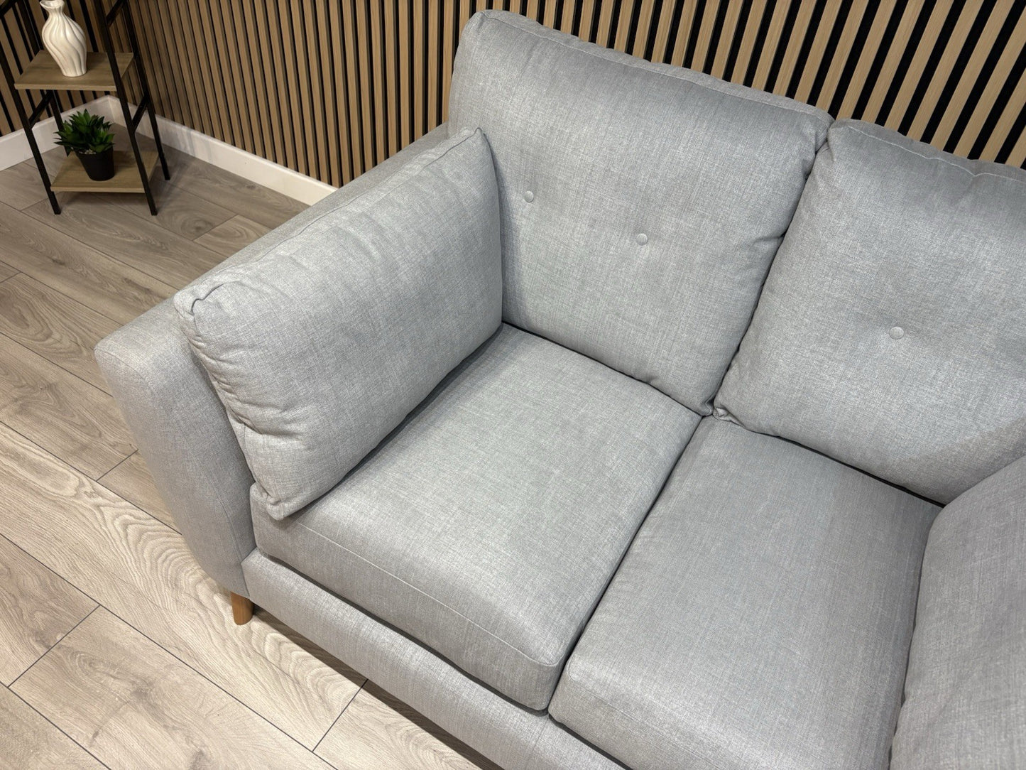 John Lewis ALFIE Fabric 2 x Small 2 Seater Sofa Set, Light Grey - RRP £1,598