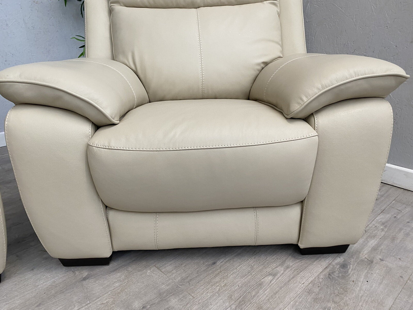F. Village STARLIGHT EXPRESS Leather 2 Seater Power Recliner Sofa + Armchair