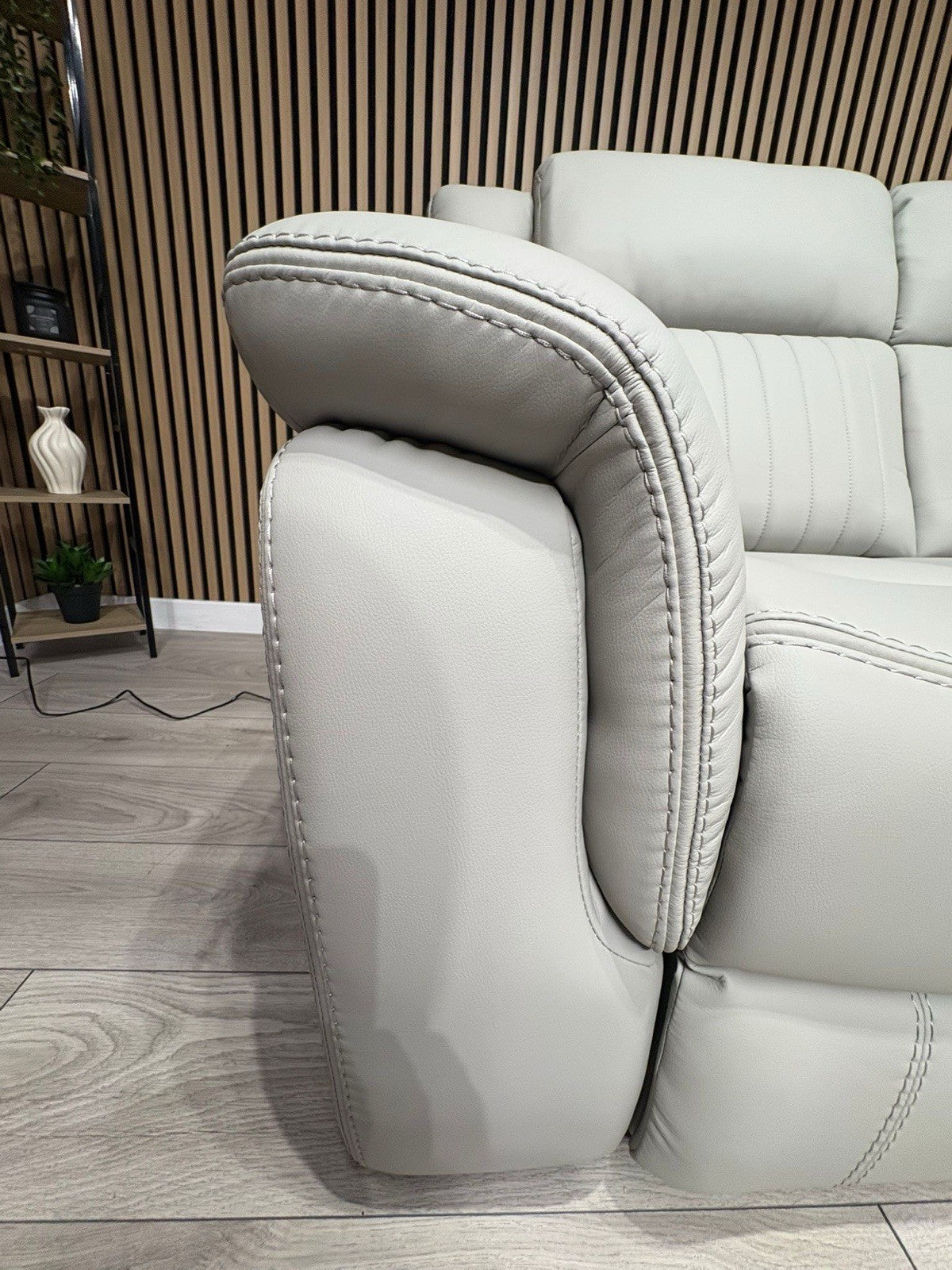 DOMINO Leather 3 Seater Sofa + Armchair Set, Power Recliners - RRP £2,795