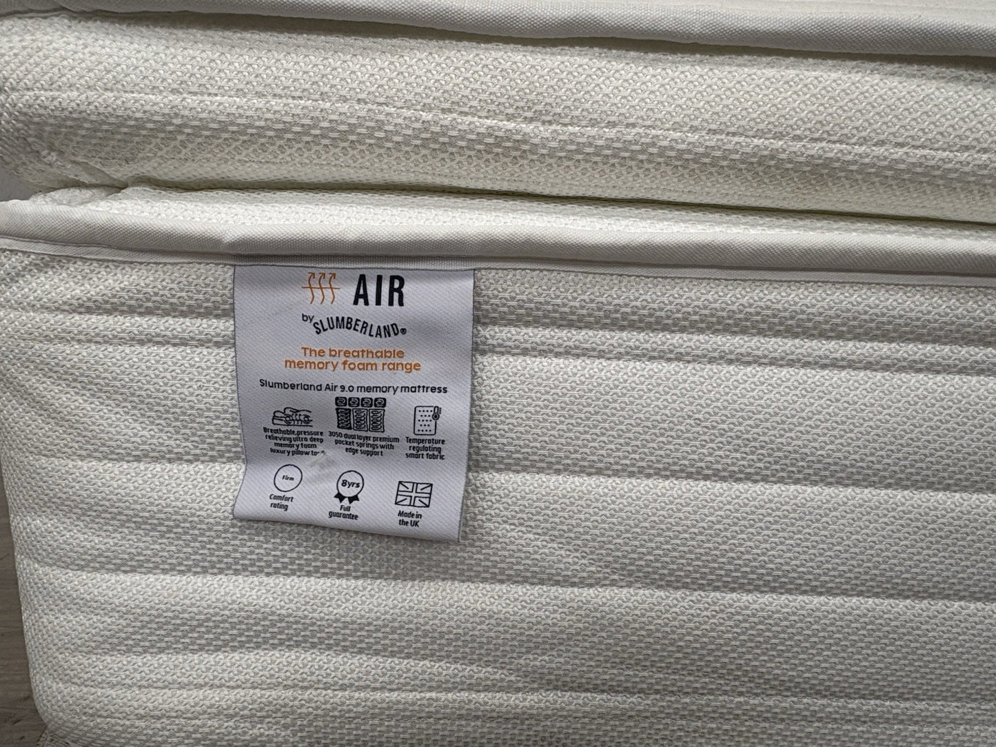 Slumberland AIR 9 Memory Pocket 6ft Superking Mattress, Firm - RRP £1,249