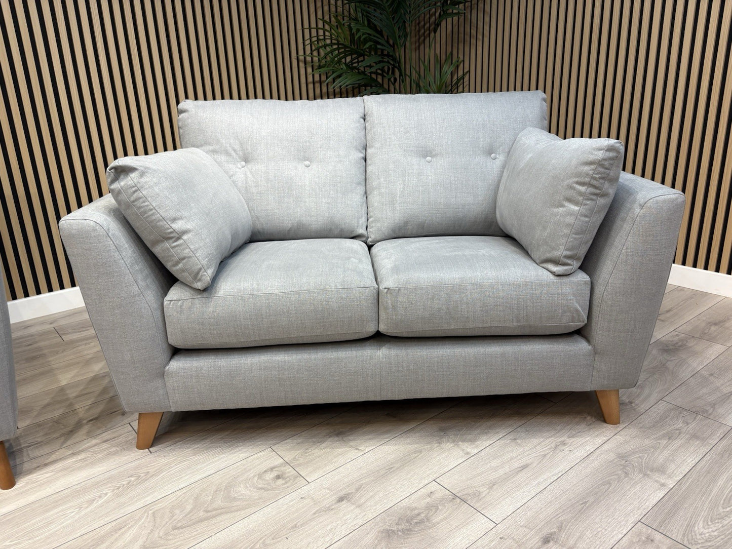 John Lewis ALFIE Fabric 2 x Small 2 Seater Sofa Set, Light Grey - RRP £1,598